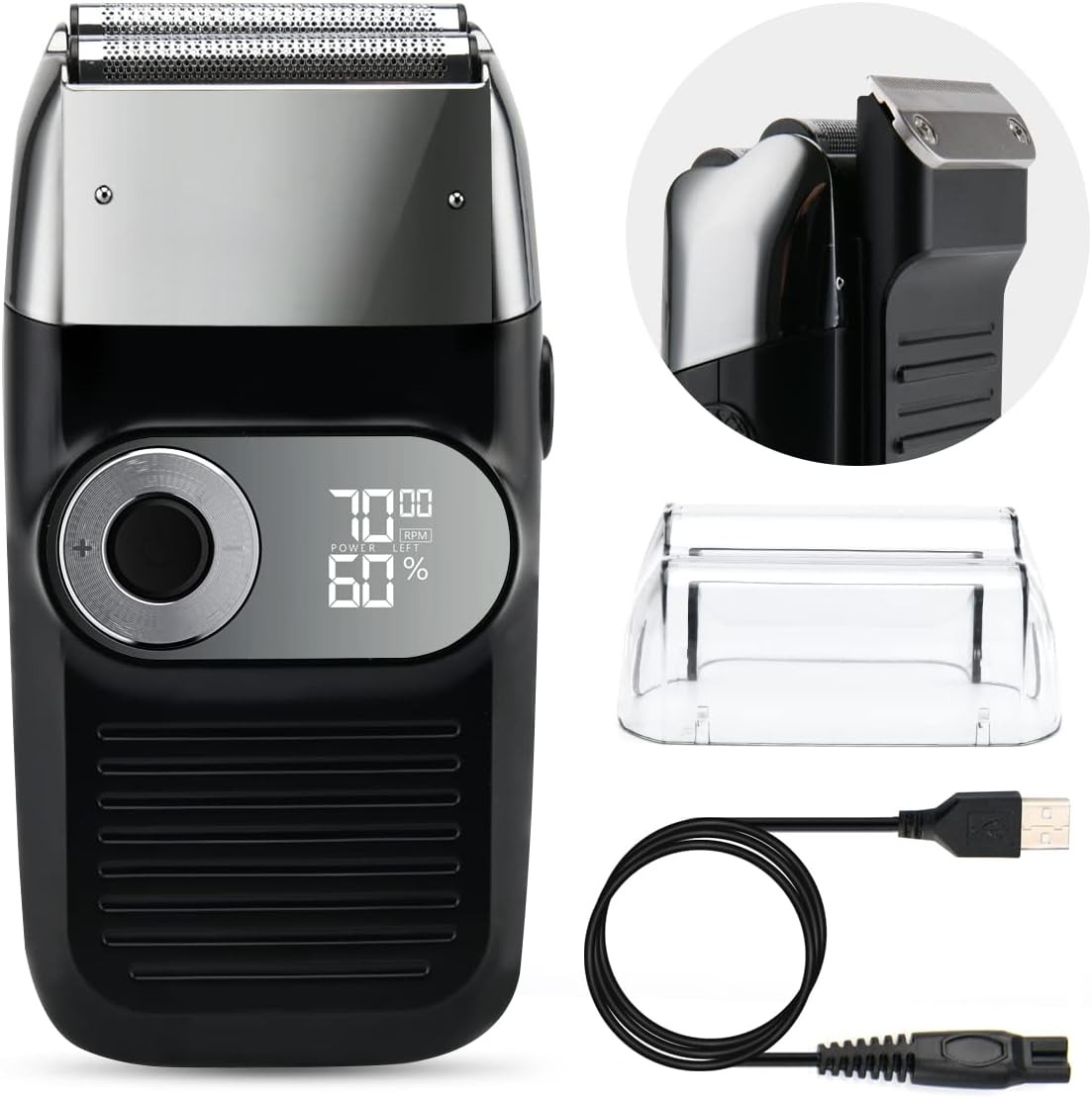 Foil Shaver Cordless Electric Bald Head - Aparelho de barbear com lâminas de