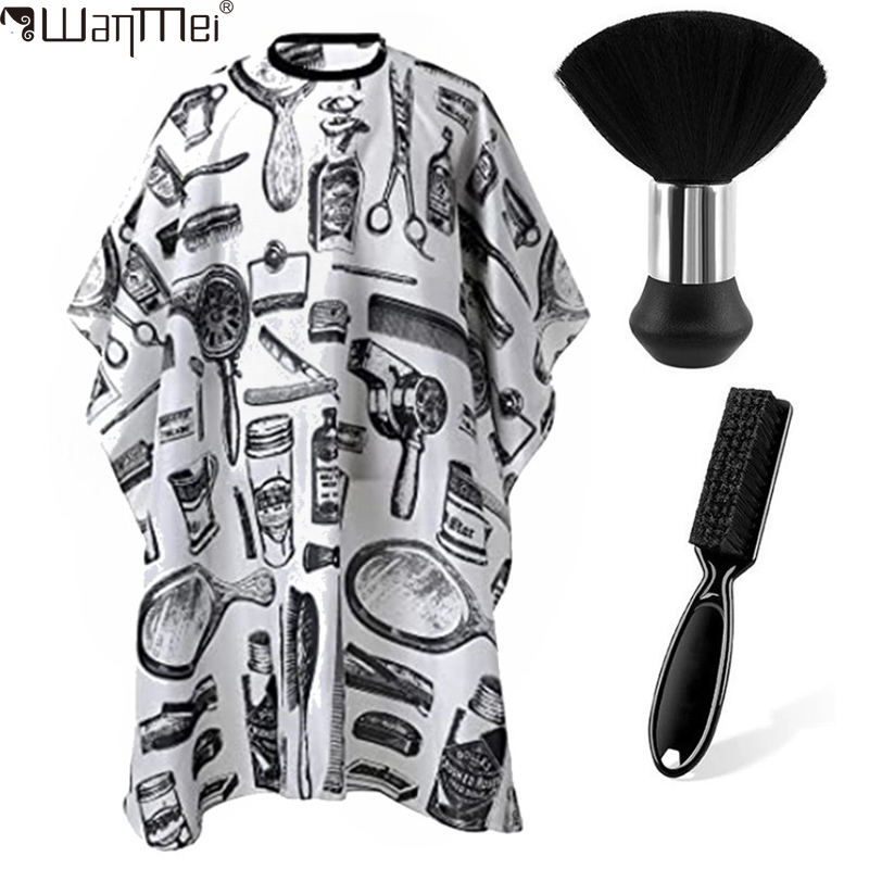 Neck Duster Brush Barber Salon - Wantei conjunto de capa de barbeiro