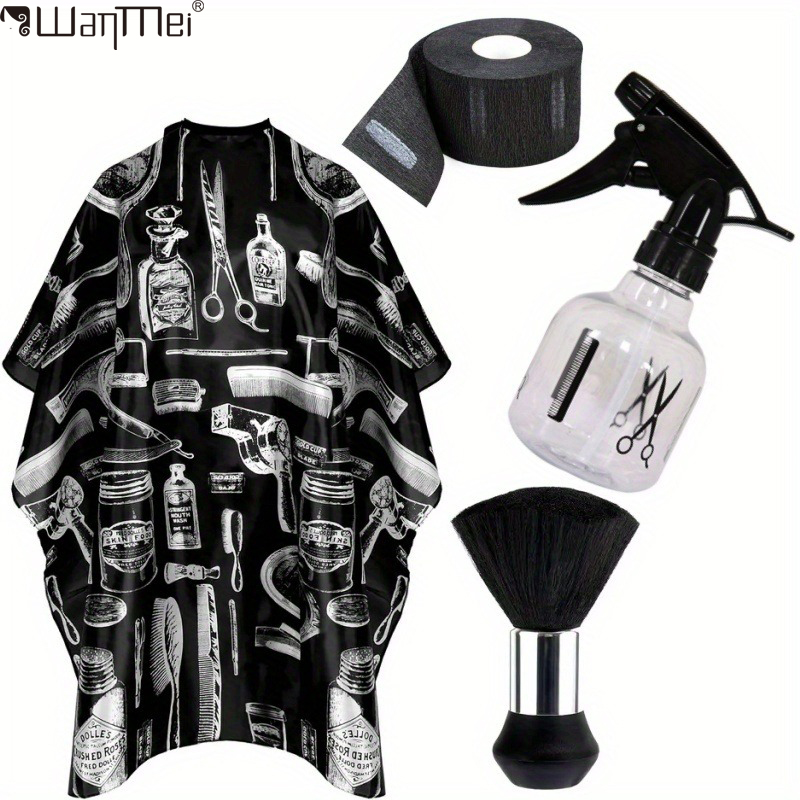 Neck Duster Brush Barber Salon - Wantei conjunto de envoltório de barbeiro,
