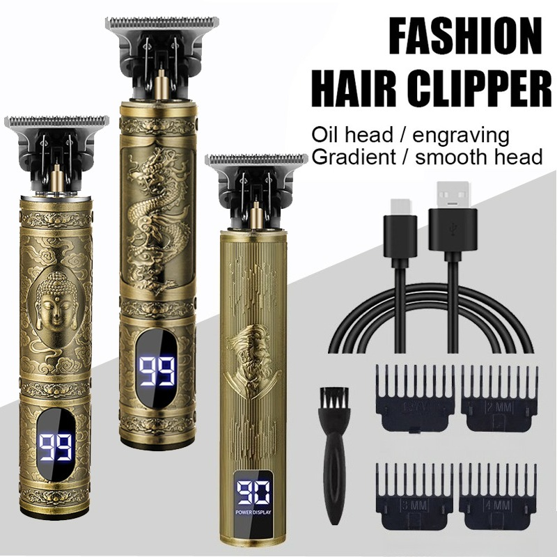 Zero Gapped T Blade Hair Trimmer - Máquina de Cortar Cabelo T9 com