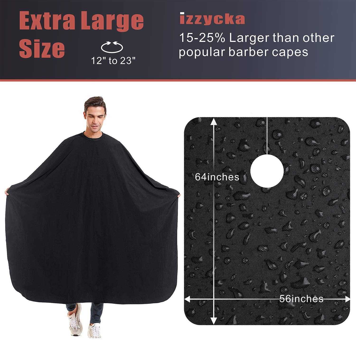 Barber Cape Waterproof Hair Cutting - Avental de Barbeiro Impermeável, Capa de
