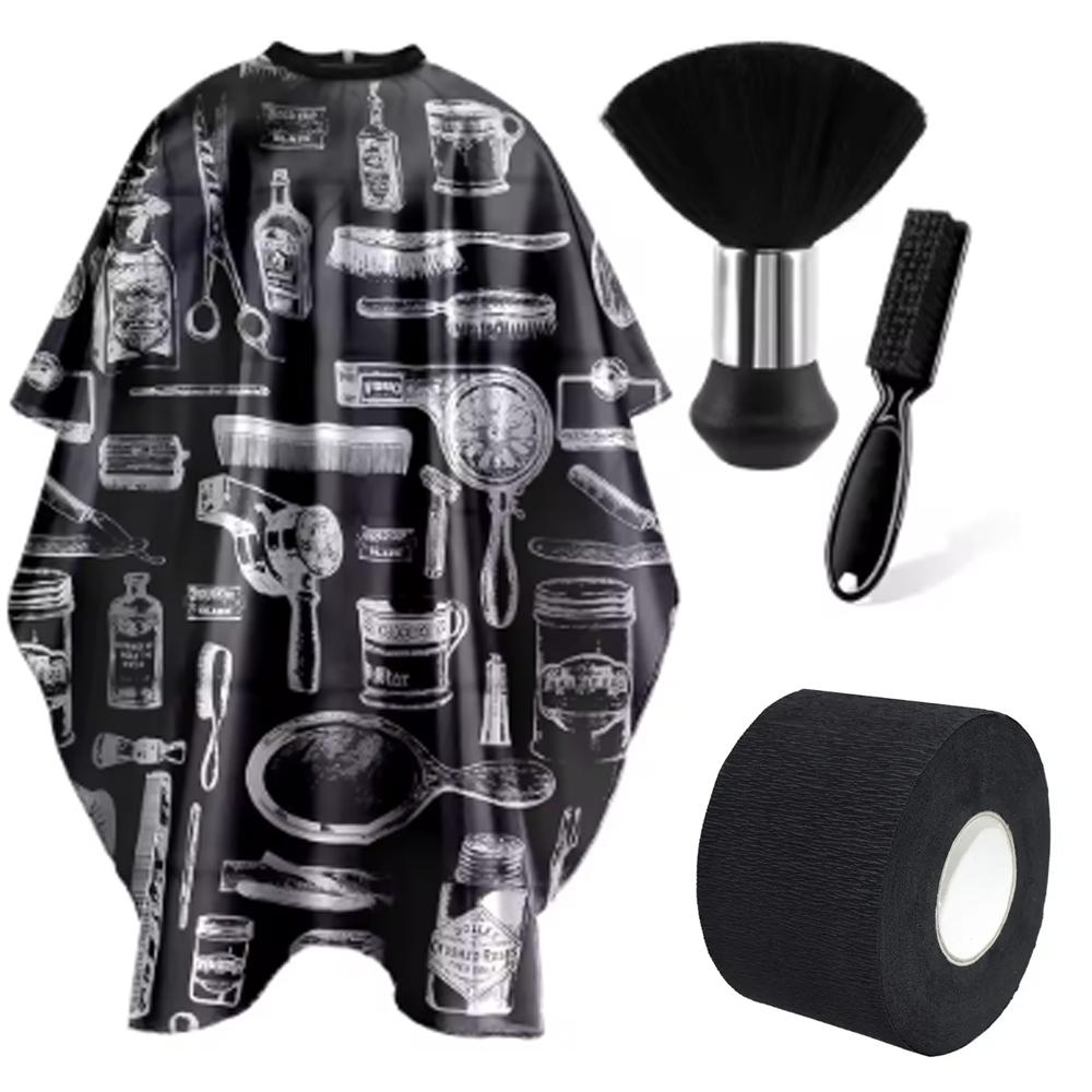 Neck Duster Brush Barber Salon - Conjunto de 3/4 Peças de Capas