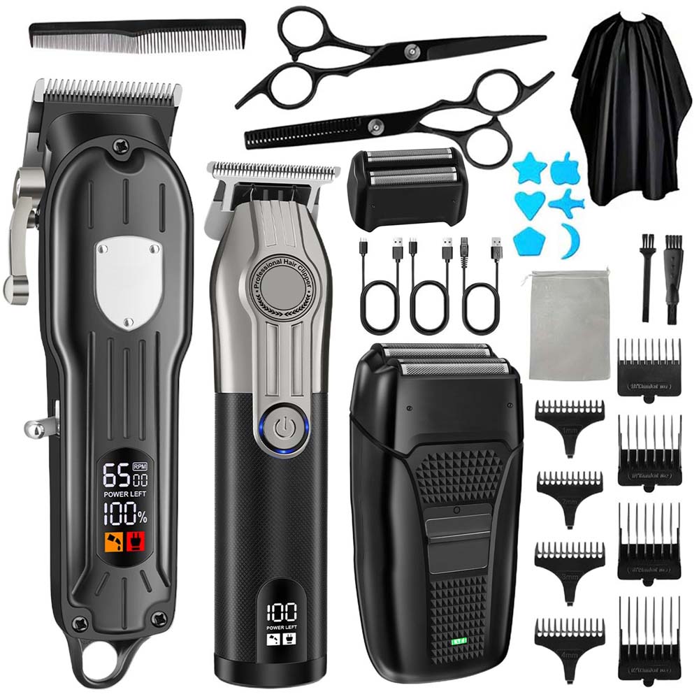 Zero Gapped T Blade Hair Trimmer - Conjunto profissional de máquinas de cortar