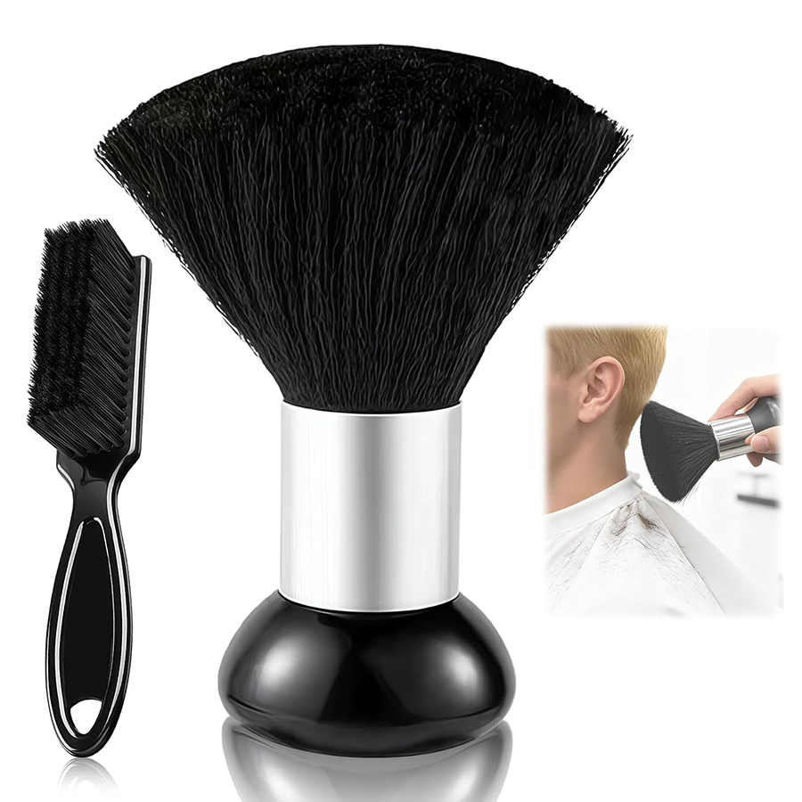 Neck Duster Brush Barber Salon - Conjunto de 2 escovas para limpeza