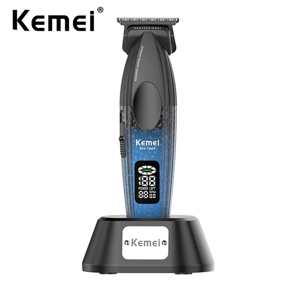 Cordless Hair Clippers Professional Barber - Kemei profissional aparador de cabelo 9000rpm