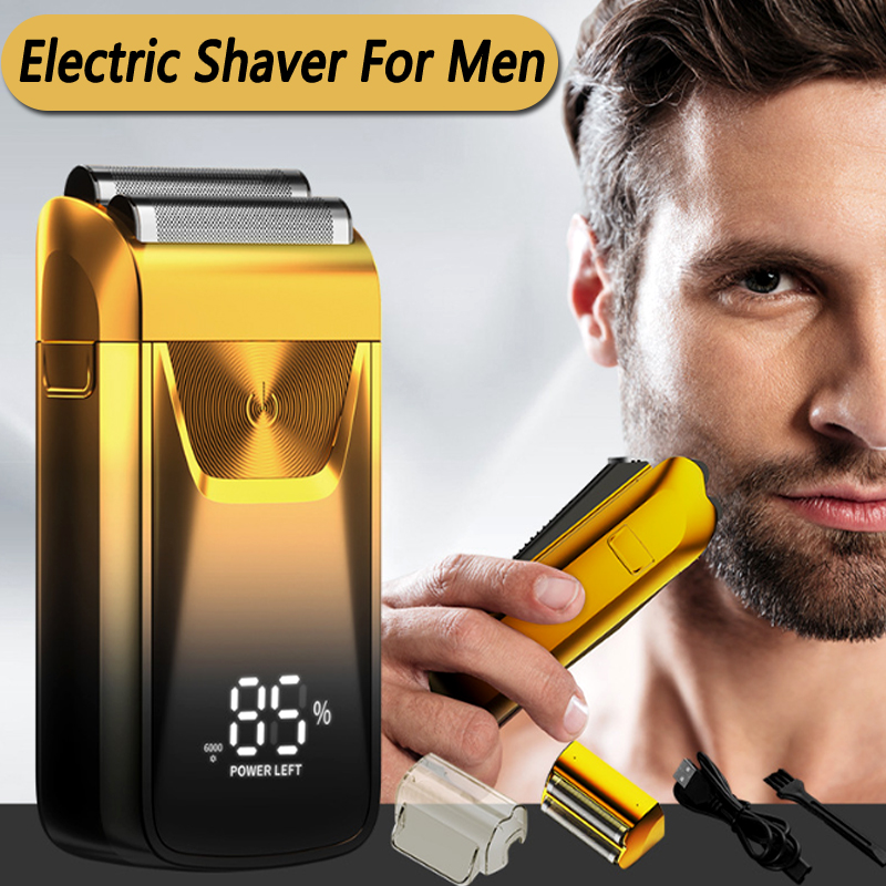 Foil Shaver Cordless Electric Bald Head - Barbeador Elétrico Recarregável para Homens, Máquina
