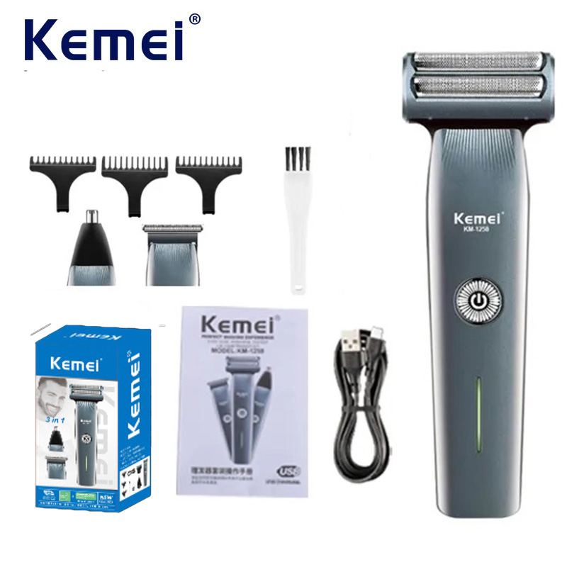 Foil Shaver Cordless Electric Bald Head - Kemei barbeador elétrico sem fio, navalha