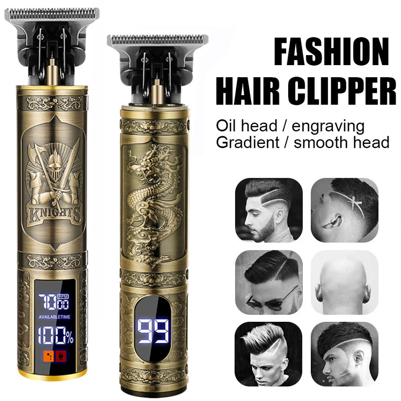 Cordless Hair Clippers Professional Barber - T9 máquina de cortar cabelo sem