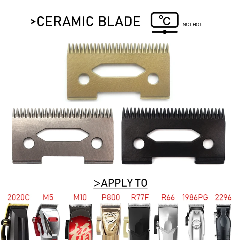 Hair Clipper Ceramic Blade Replacement - Lâminas de corte cerâmicas profissionais para