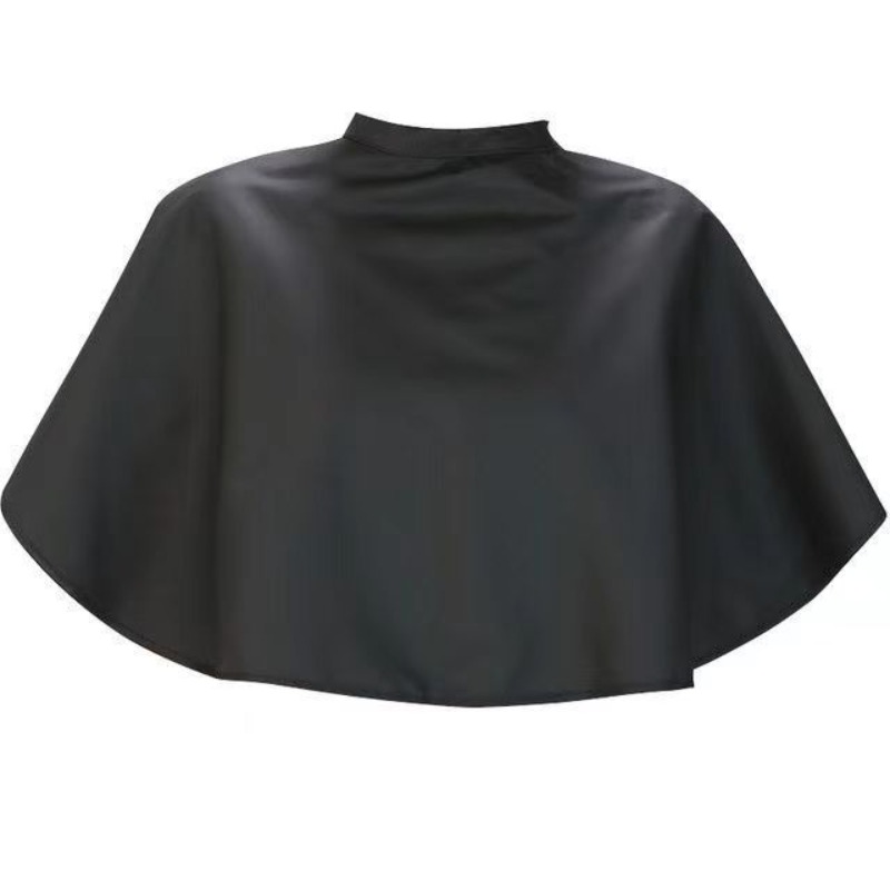 Barber Cape Waterproof Hair Cutting - Capa de Cabeleireiro Impermeável Preta Curta