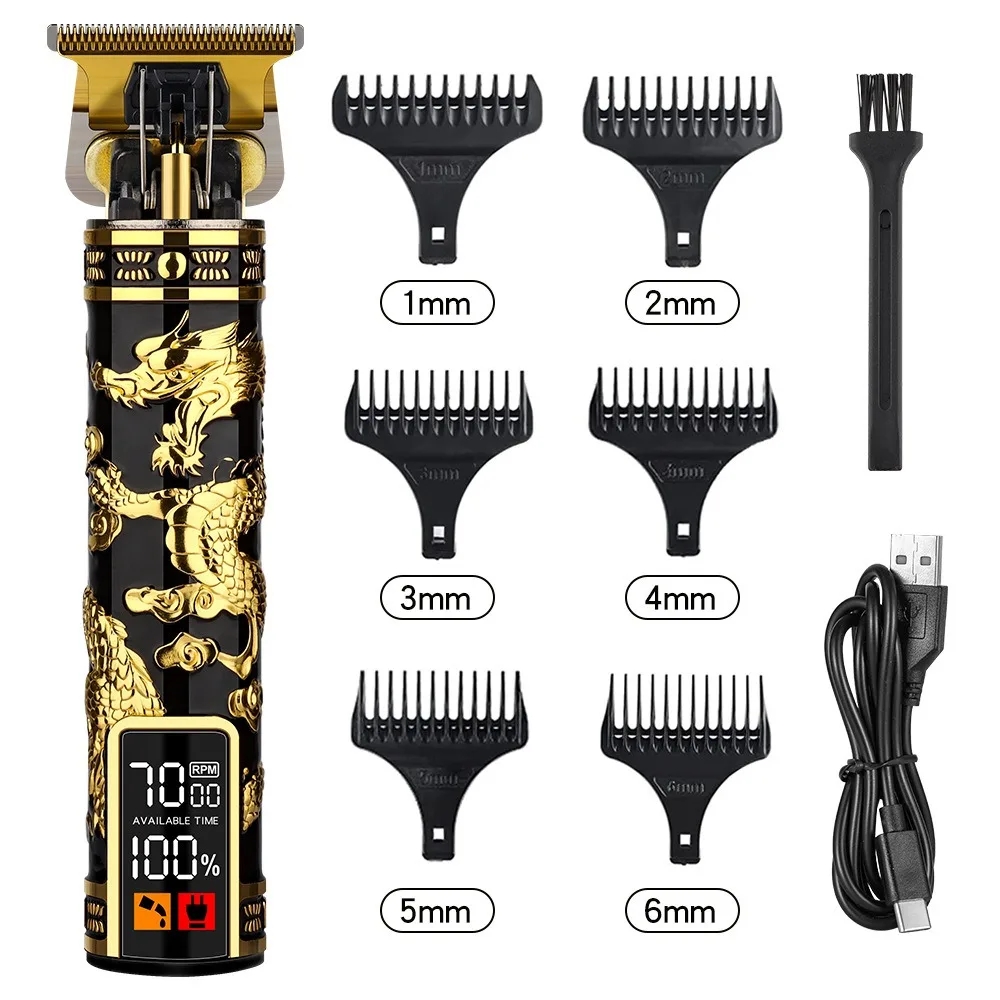 Zero Gapped T Blade Hair Trimmer - Máquina de cortar cabelo elétrica profissional