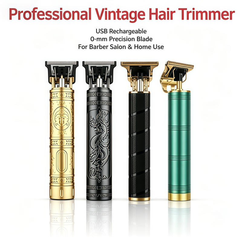 Cordless Hair Clippers Professional Barber - Aparador de Cabelo Masculino Recarregável Sem