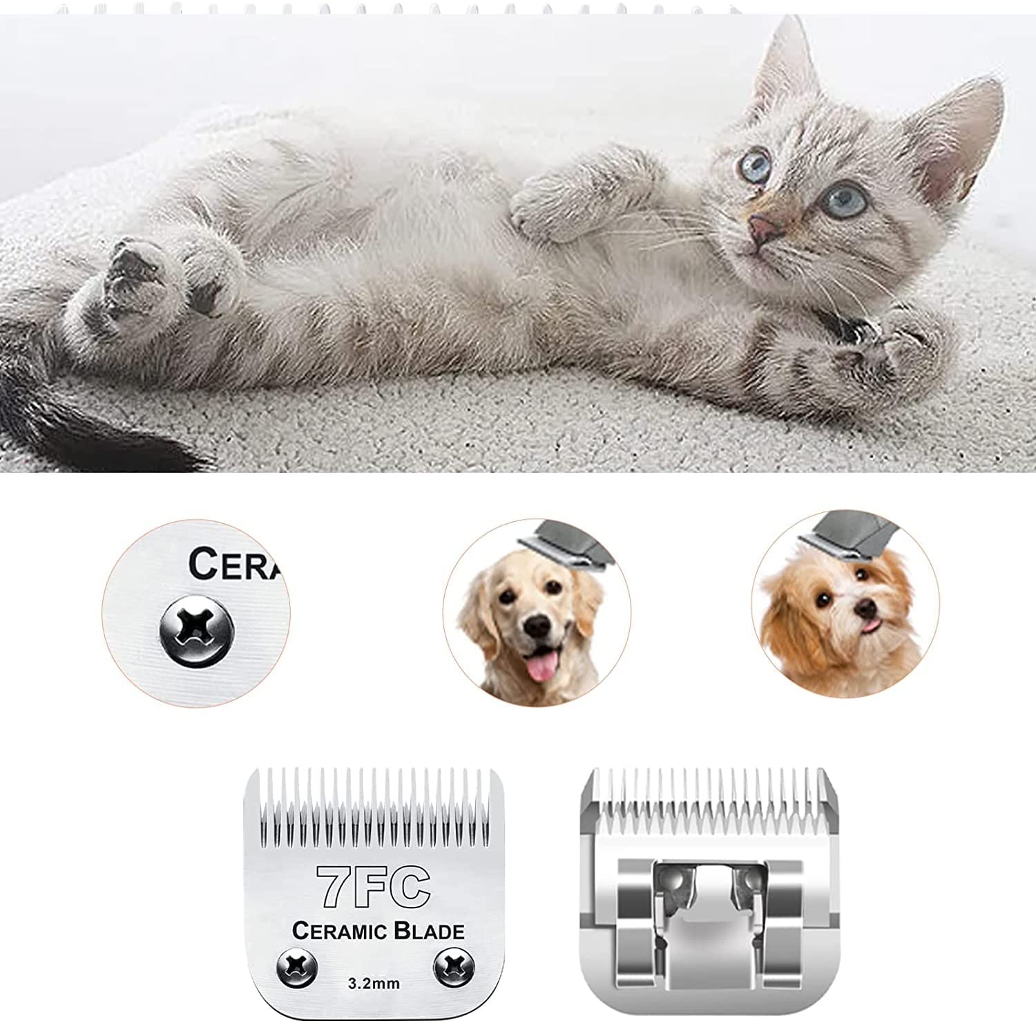 Conjunto de lâmina de tosquiad - Hair Clipper Ceramic Blade Replacement avaliação e preço