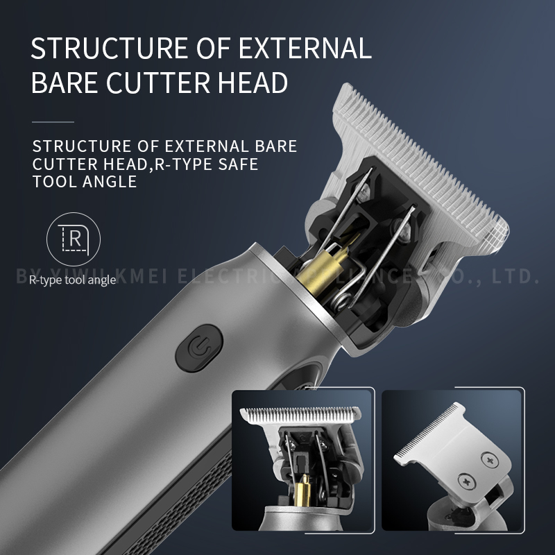 Kemei-Hair Liners Clippers par - Zero Gapped T Blade Hair Trimmer avaliação e preço