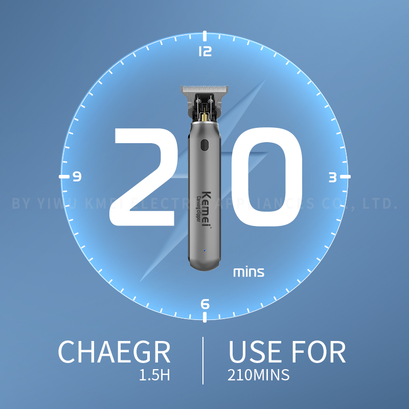 Kemei-Hair Liners Clippers par - Zero Gapped T Blade Hair Trimmer avaliação e preço