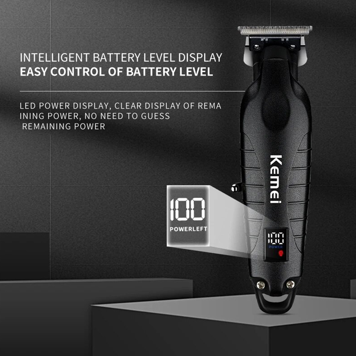 Kemei-DLC T-Blade Acabamento P - Zero Gapped T Blade Hair Trimmer avaliação e preço