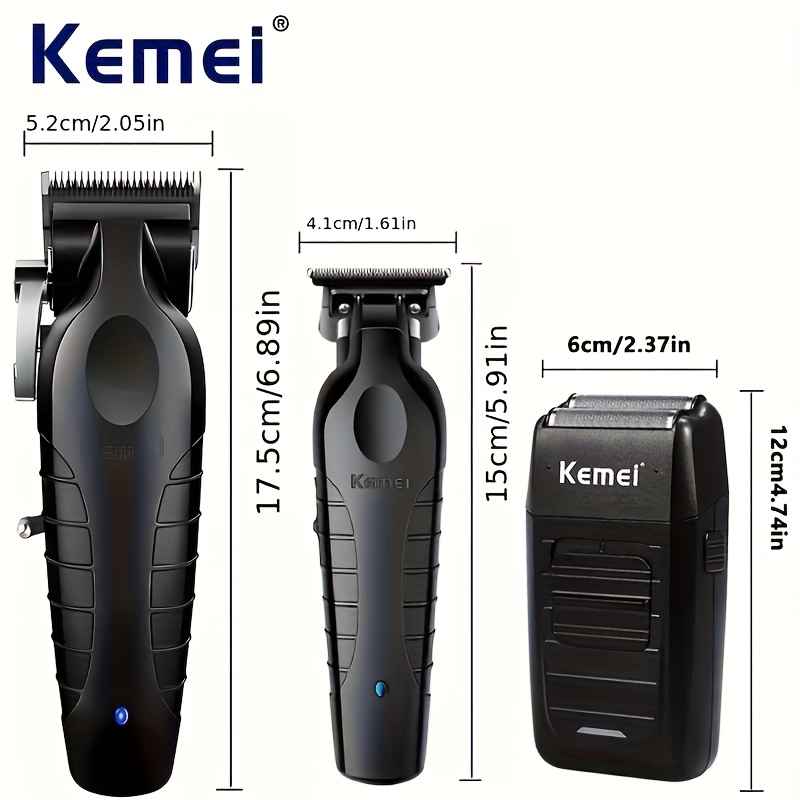 Kemei KM-2296+KM-2299+KM-1102, - Zero Gapped T Blade Hair Trimmer avaliação e preço