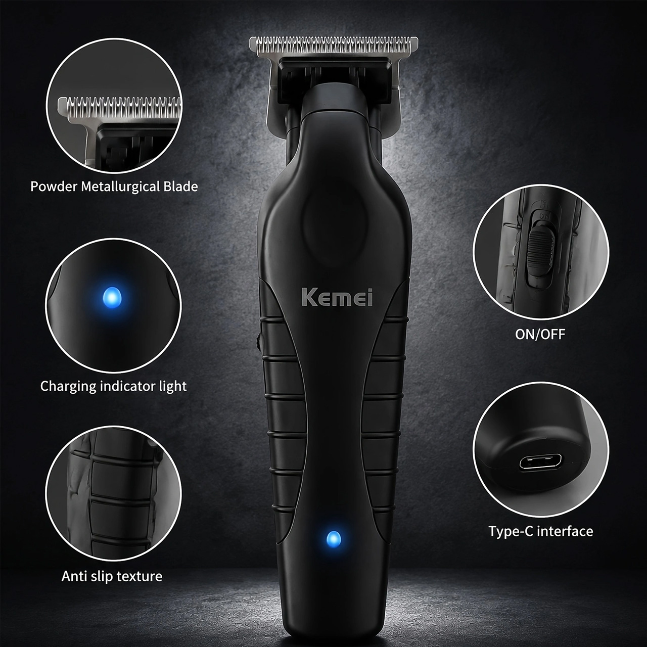 Kemei KM-2296+KM-2299+KM-1102, - Zero Gapped T Blade Hair Trimmer avaliação e preço