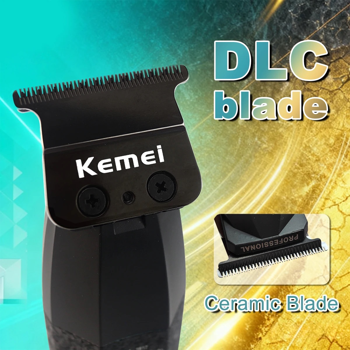 Kemei 1817 zero lacunas aparad - Zero Gapped T Blade Hair Trimmer avaliação e preço