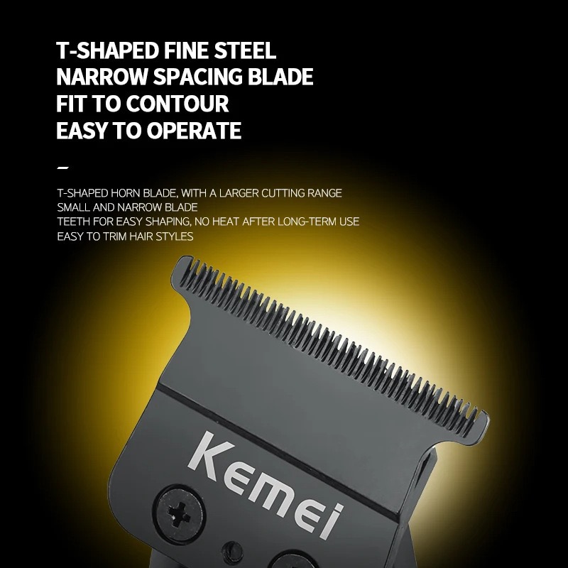Kemei 1817 zero lacunas aparad - Zero Gapped T Blade Hair Trimmer avaliação e preço