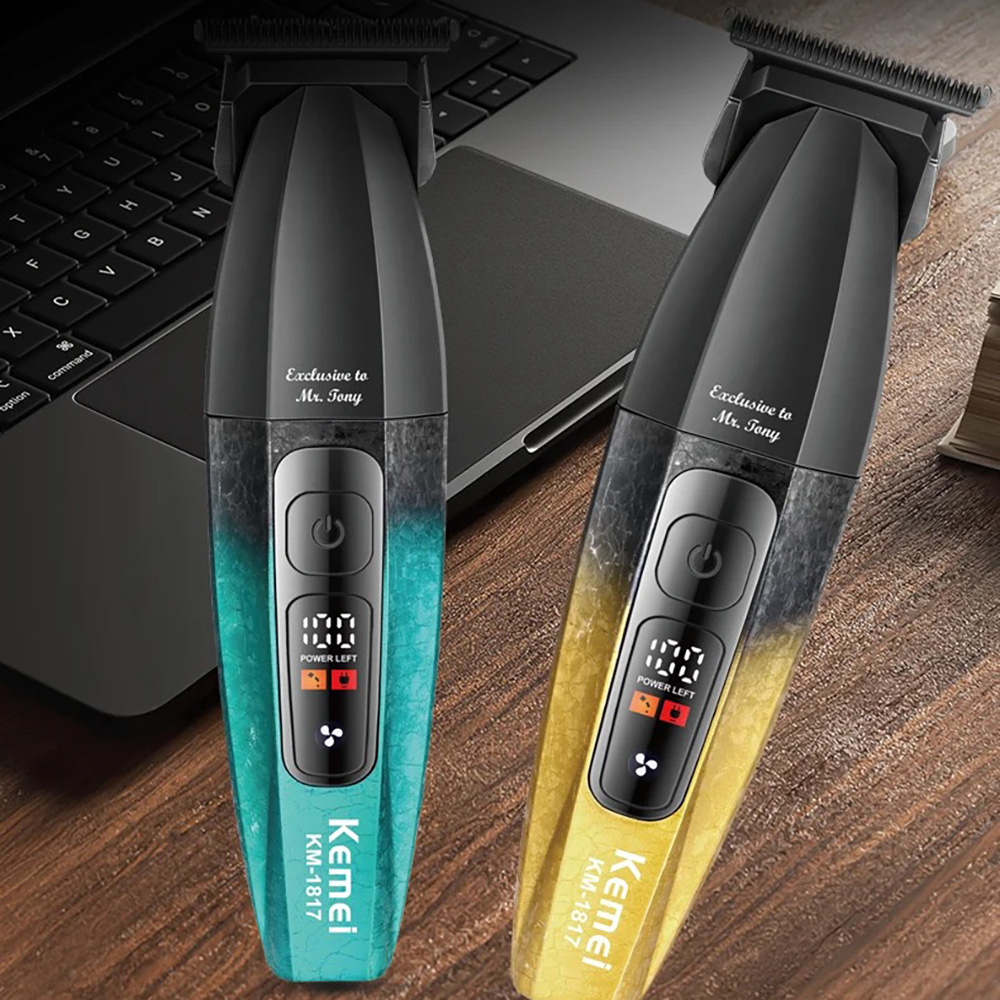 Kemei 1817 zero lacunas aparad - Zero Gapped T Blade Hair Trimmer avaliação e preço