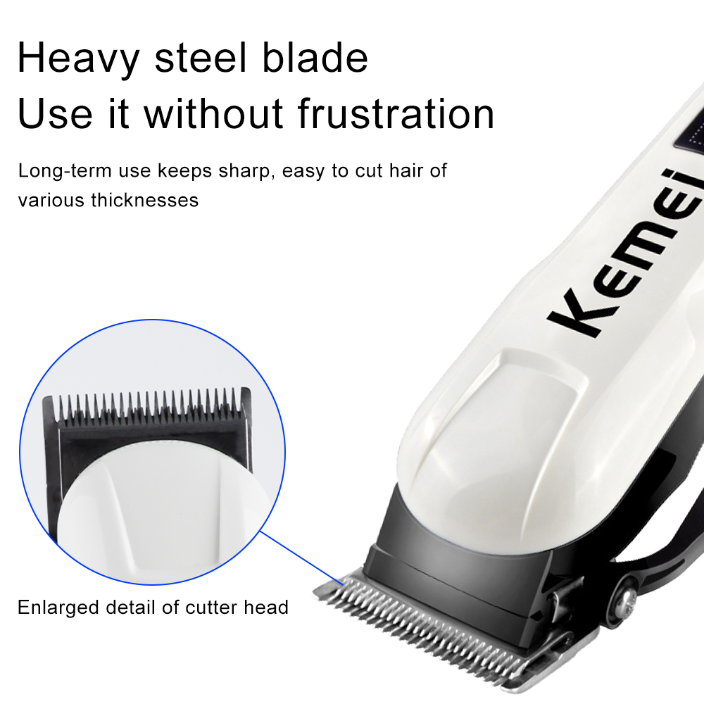 Kemei máquina de corte de cabe - Cordless Hair Clippers Professional Barber avaliação e preço
