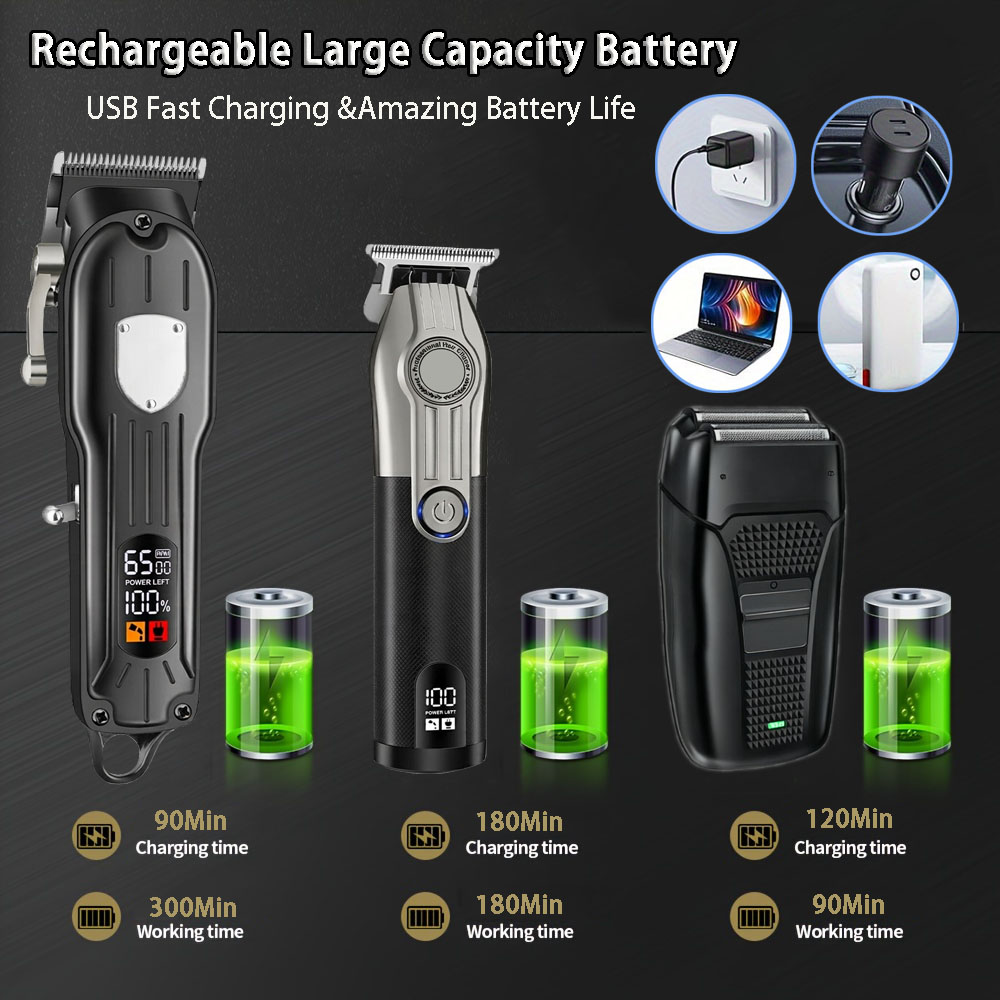 Conjunto profissional de máqui - Zero Gapped T Blade Hair Trimmer avaliação e preço