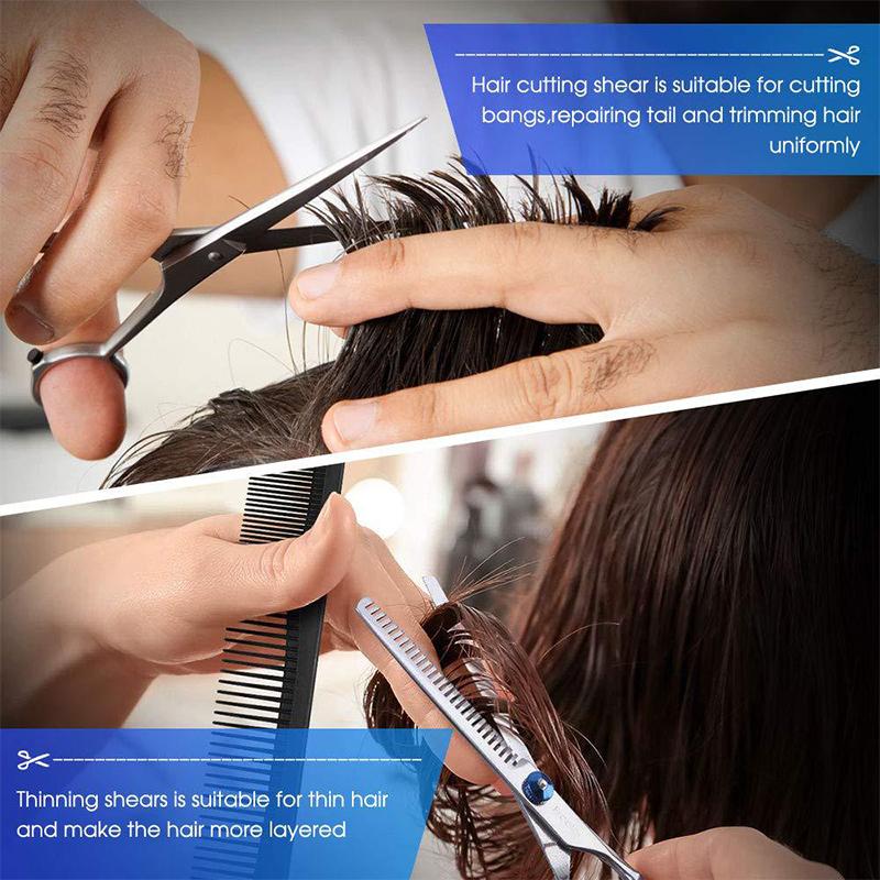 Conjunto de Tesouras para Cort - Hair Cutting Scissors Shears Set 6 Inch avaliação e preço