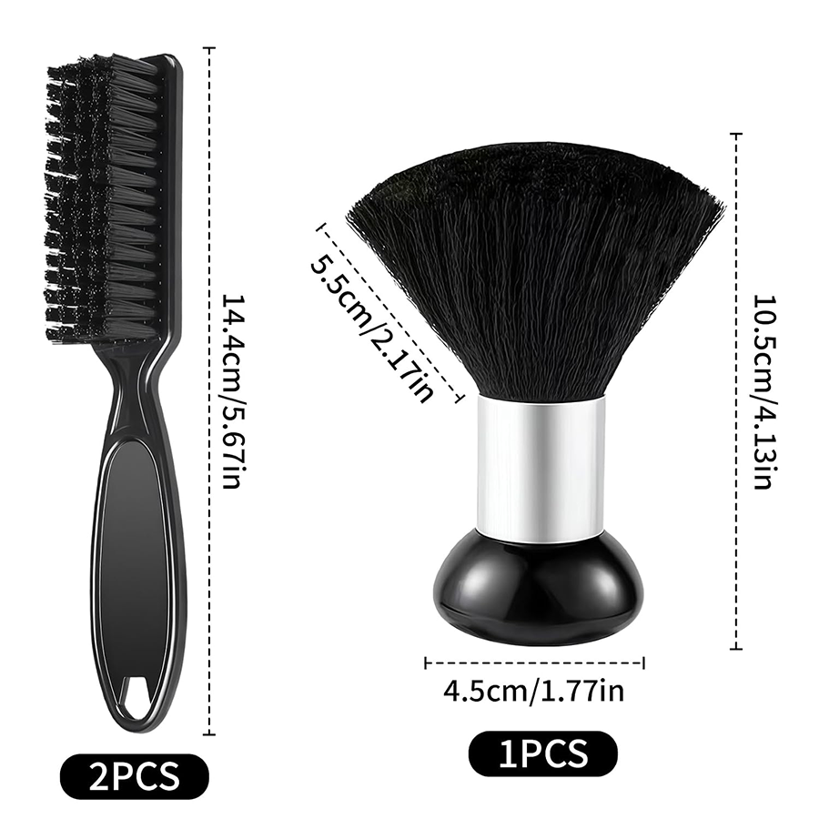 Conjunto de 2 escovas para lim - Neck Duster Brush Barber Salon avaliação e preço