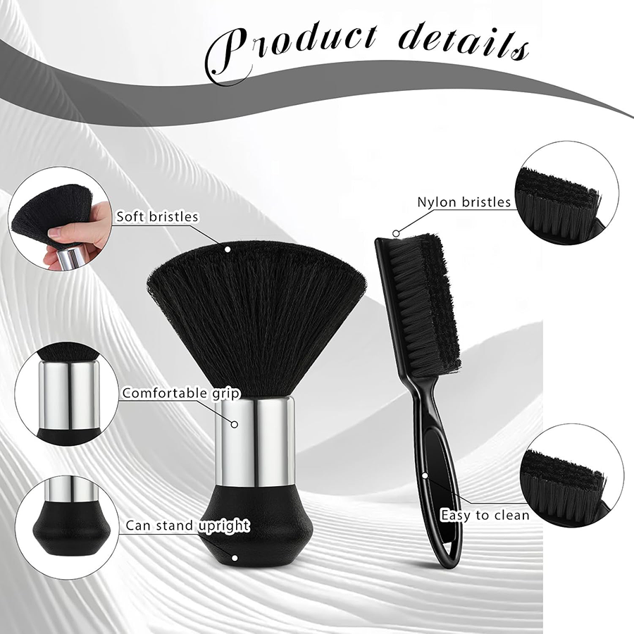 Conjunto de 2 escovas para lim - Neck Duster Brush Barber Salon avaliação e preço