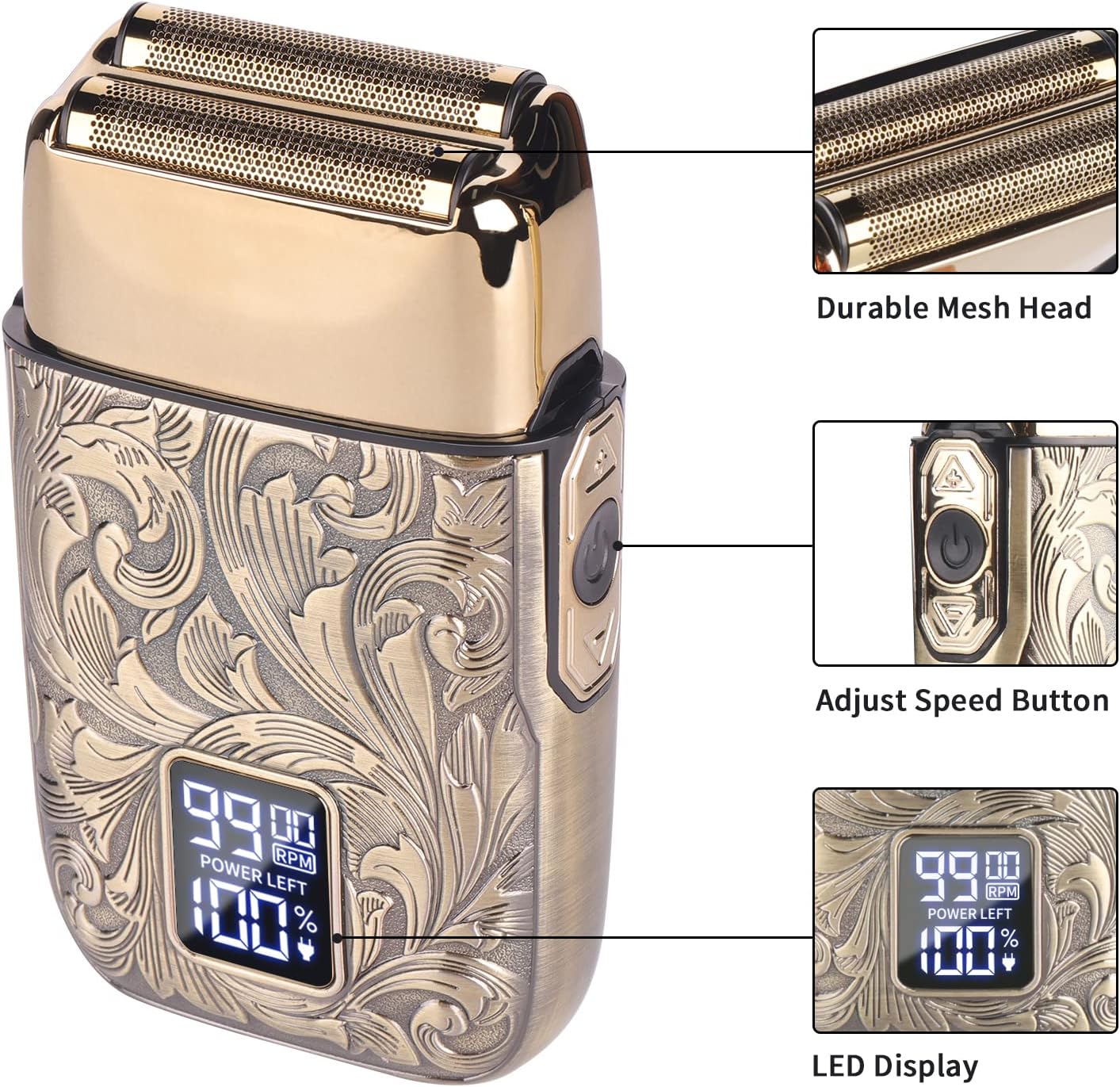 Conjunto profissional de máqui - Foil Shaver Cordless Electric Bald Head avaliação e preço