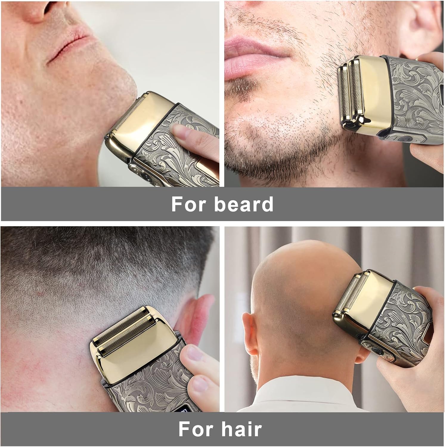 Conjunto profissional de máqui - Foil Shaver Cordless Electric Bald Head avaliação e preço
