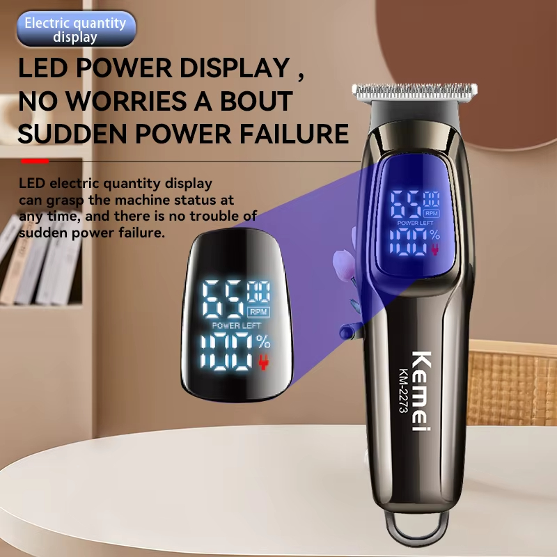 Kemei KM-2273 recarregável máq - Cordless Hair Clippers Professional Barber avaliação e preço