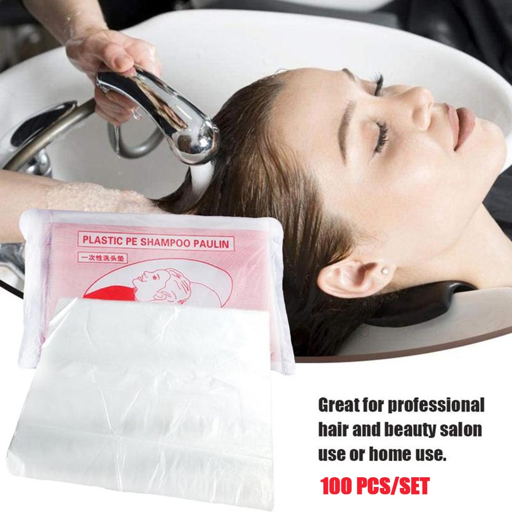 100 unidades de capas descartá - Barber Cape Waterproof Hair Cutting avaliação e preço