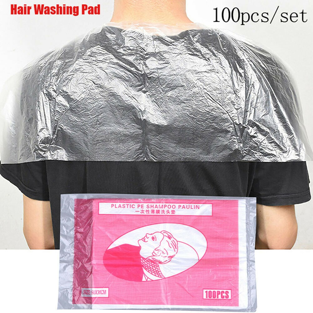 100 unidades de capas descartá - Barber Cape Waterproof Hair Cutting avaliação e preço