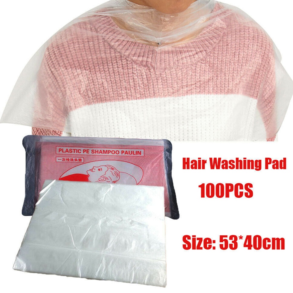 100 unidades de capas descartá - Barber Cape Waterproof Hair Cutting avaliação e preço