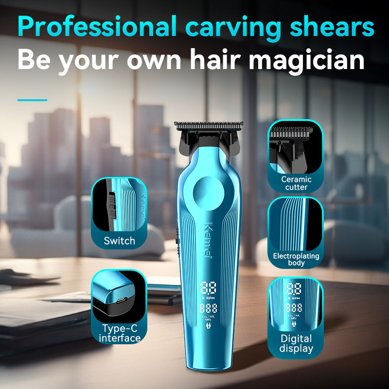 Kemei 2299 Aparador de Cabelo/ - Zero Gapped T Blade Hair Trimmer avaliação e preço