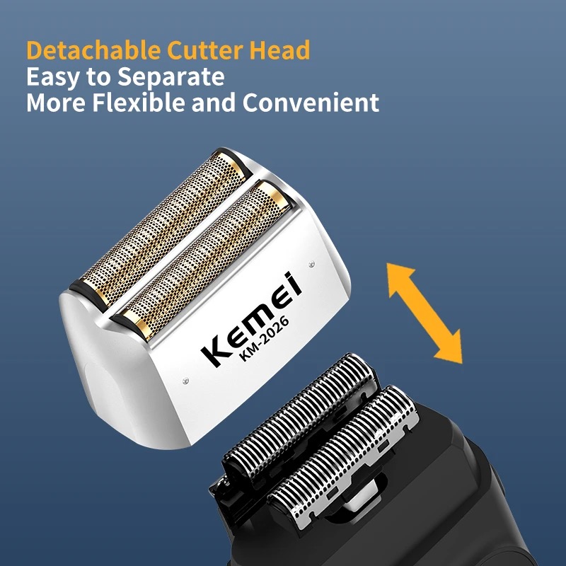Kemei 2026 2027 Máquina de Bar - Foil Shaver Cordless Electric Bald Head avaliação e preço