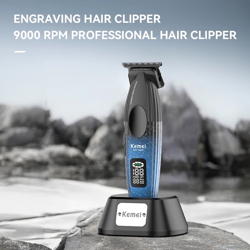 Kemei profissional aparador de - Cordless Hair Clippers Professional Barber avaliação e preço