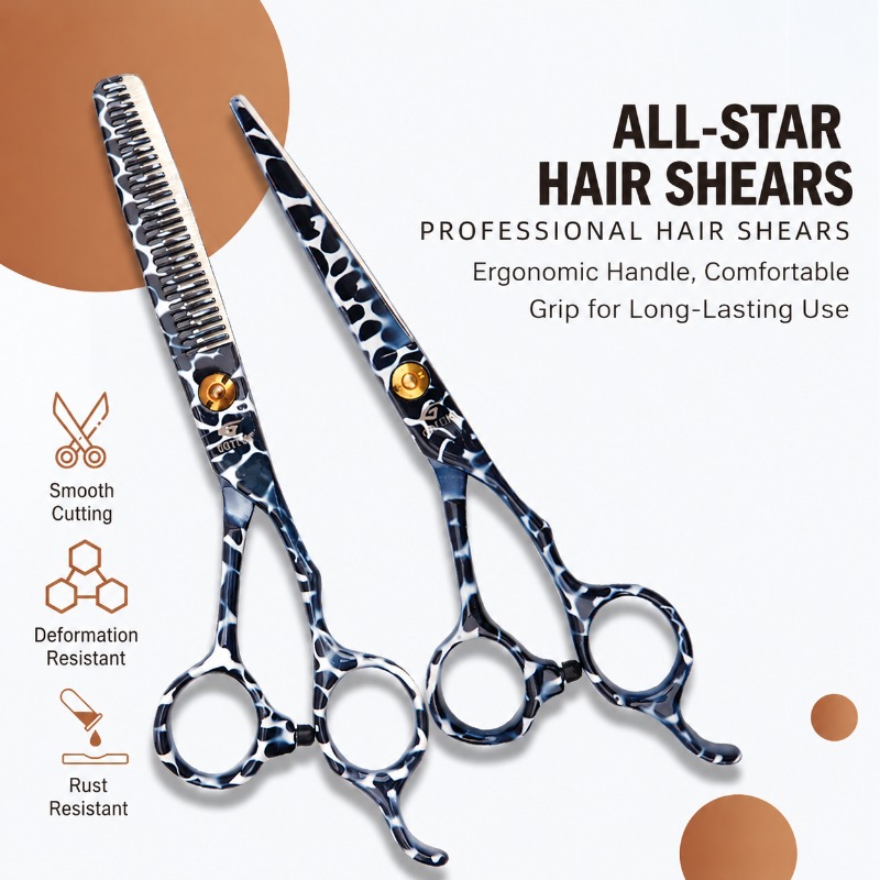 Conjunto profissional de tesou - Hair Cutting Scissors Shears Set 6 Inch avaliação e preço