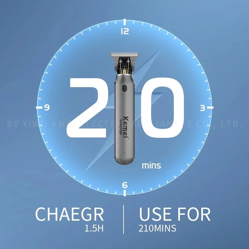 Máquina de Cortar Cabelo Kemei - Zero Gapped T Blade Hair Trimmer avaliação e preço
