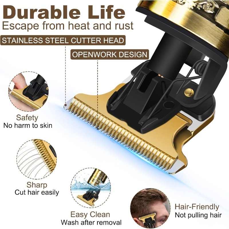 Conjunto de Máquina de Cortar  - Zero Gapped T Blade Hair Trimmer avaliação e preço