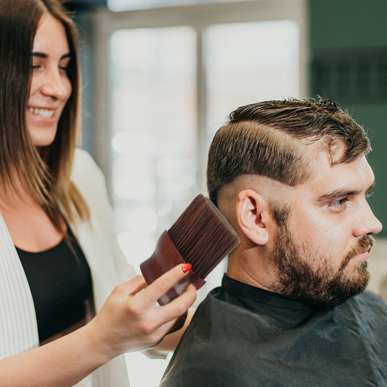 Escova de Pelo Longo para Limp - Neck Duster Brush Barber Salon avaliação e preço