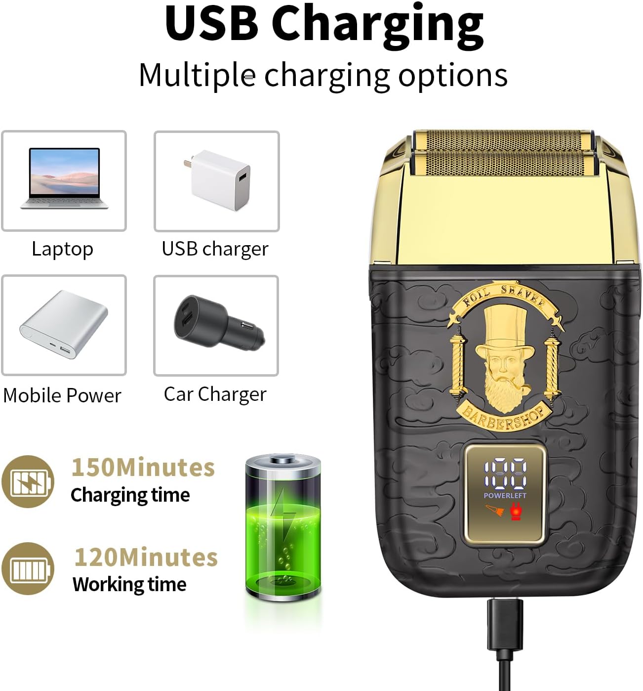 2026 Nova Versão Aprimorada Ba - Foil Shaver Cordless Electric Bald Head avaliação e preço