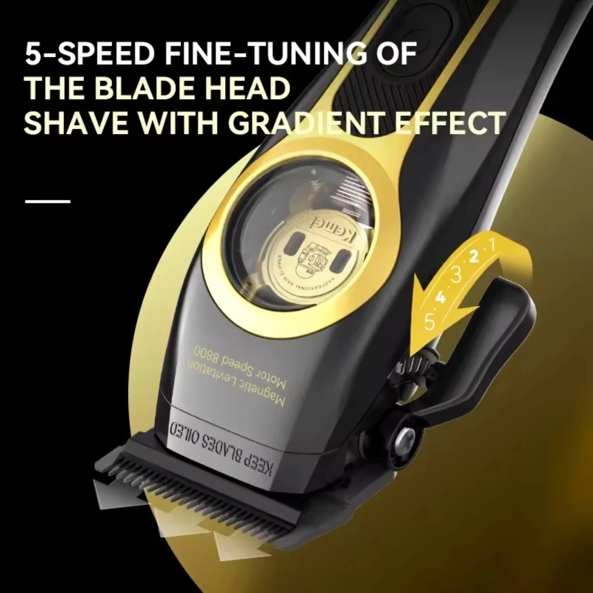 Kemei KM-2373Máquina de cortar - Cordless Hair Clippers Professional Barber avaliação e preço
