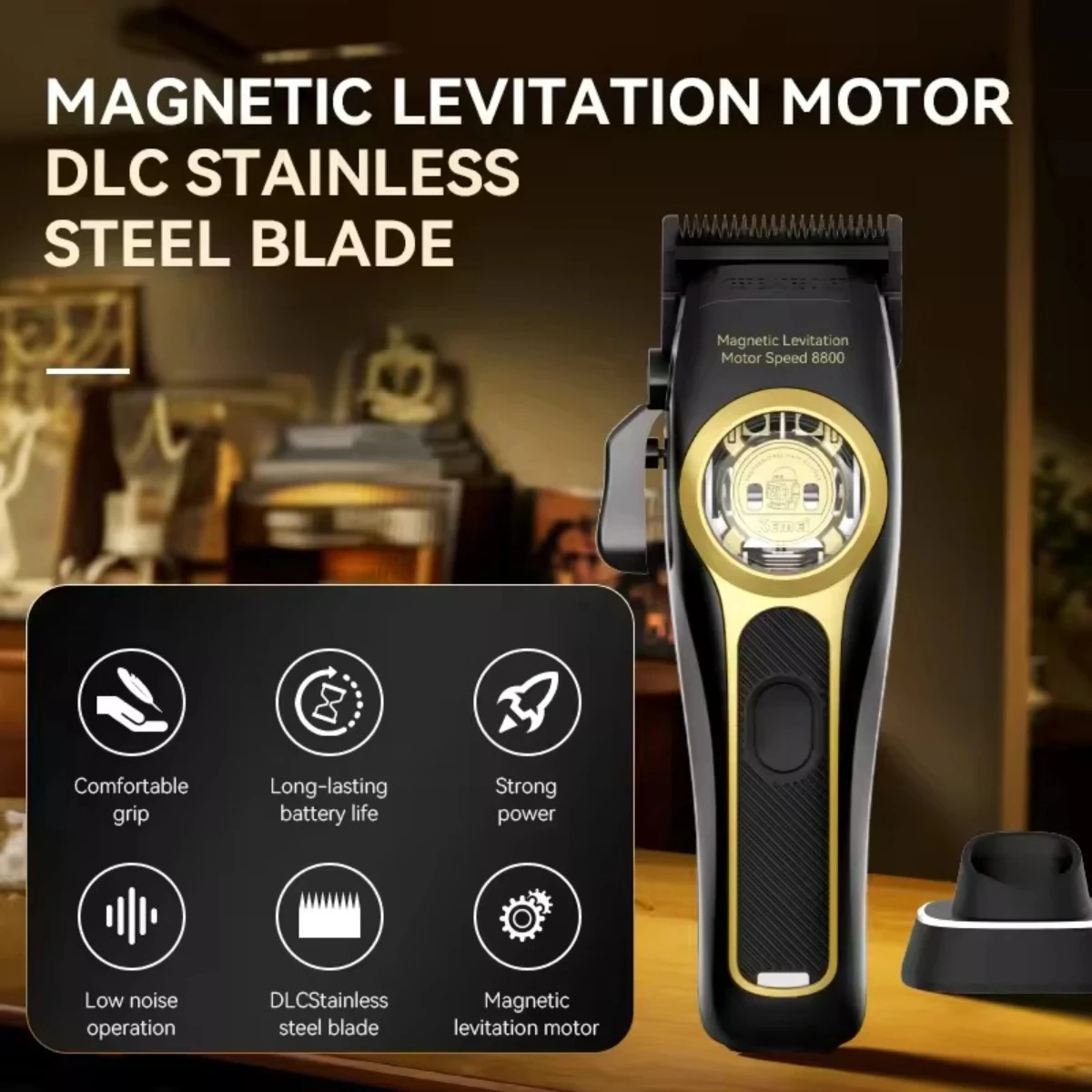 Kemei KM-2373Máquina de cortar - Cordless Hair Clippers Professional Barber avaliação e preço