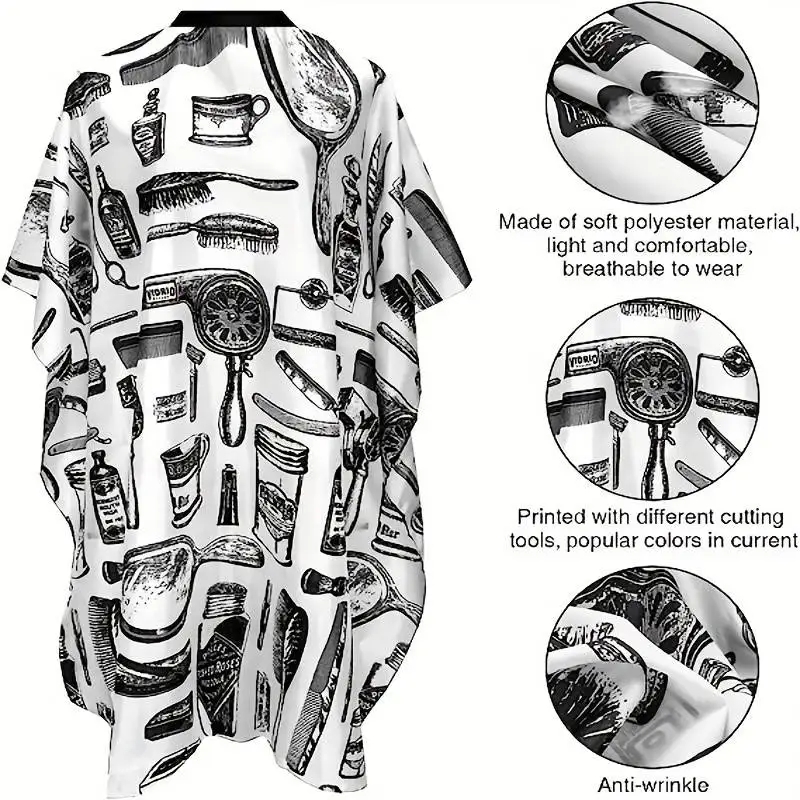 Avental Profissional para Cort - Barber Cape Waterproof Hair Cutting avaliação e preço