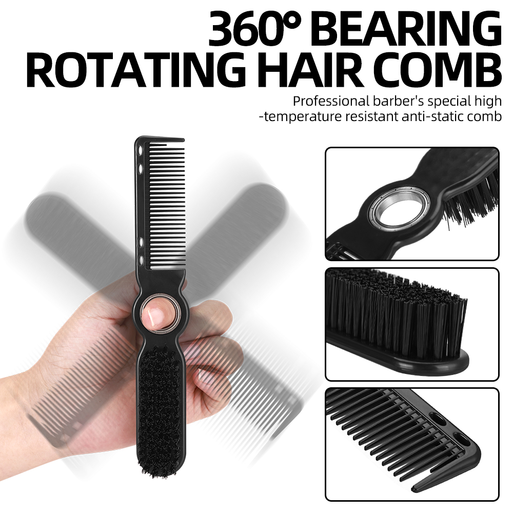 360 °   Escova Rotativa para B - Fade Brush Barber Soft Bristle avaliação e preço