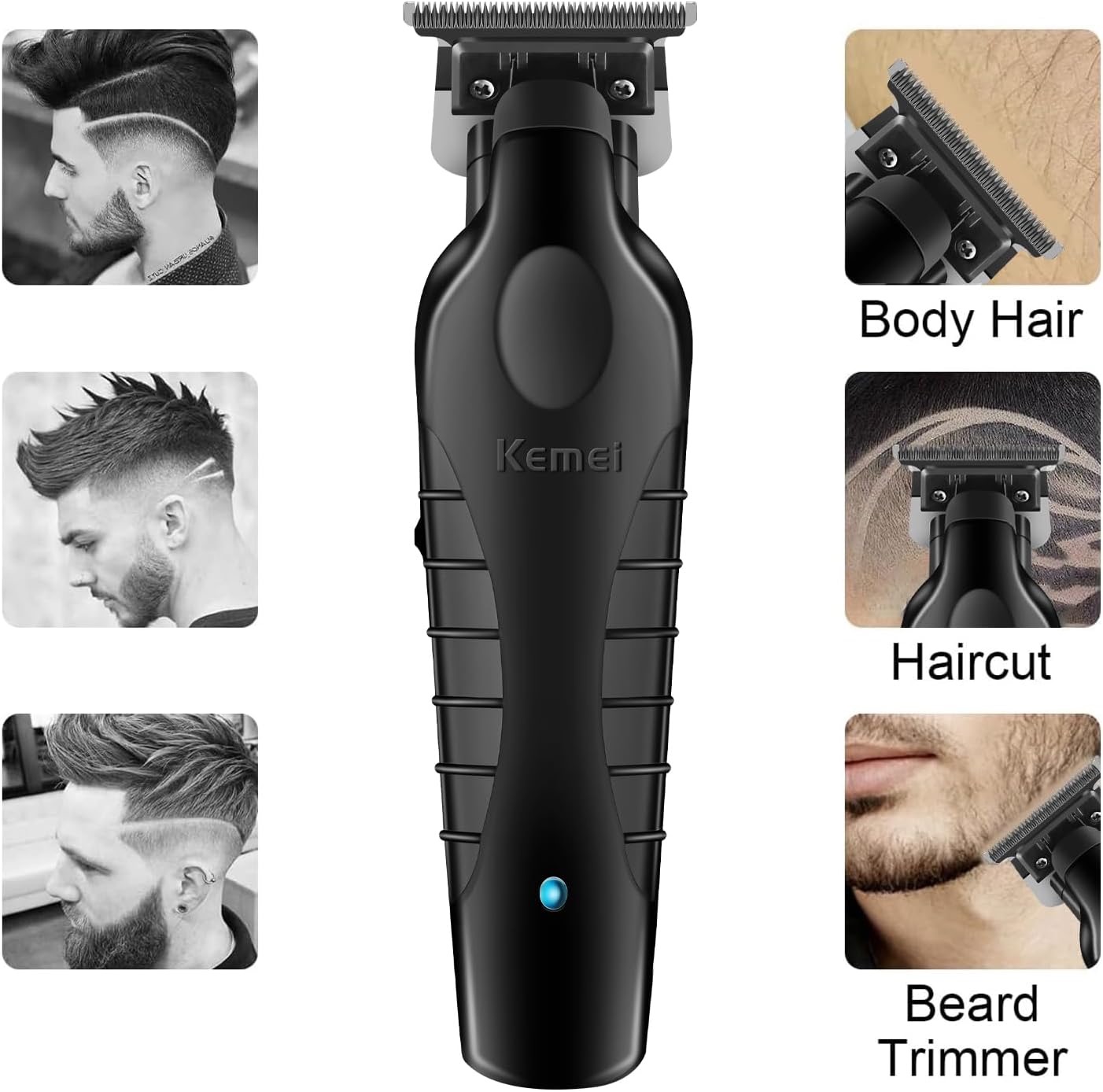 Kemei 2299 barbeiro zero gap t - Cordless Hair Clippers Professional Barber avaliação e preço