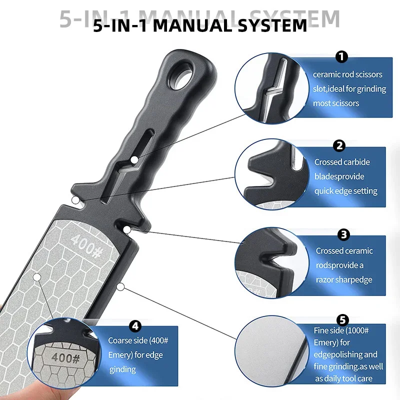 Afiador de facas 5 em 1, barra - Clipper Blade Sharpener Stone avaliação e preço